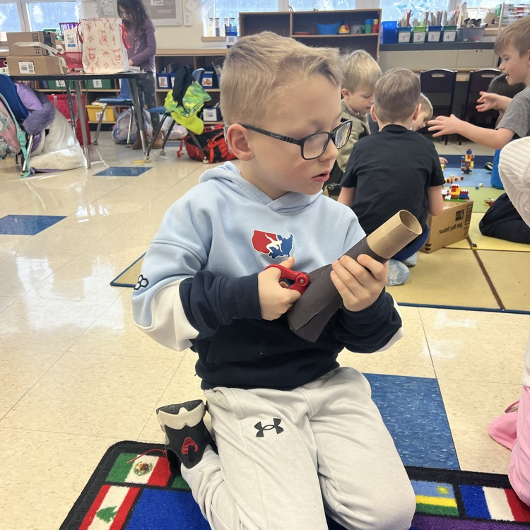 KRO had fun creating paper towel tubes with crazy hair!