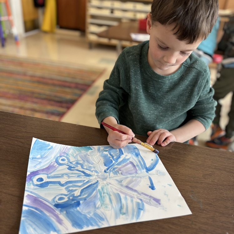 Play painting, snowflake