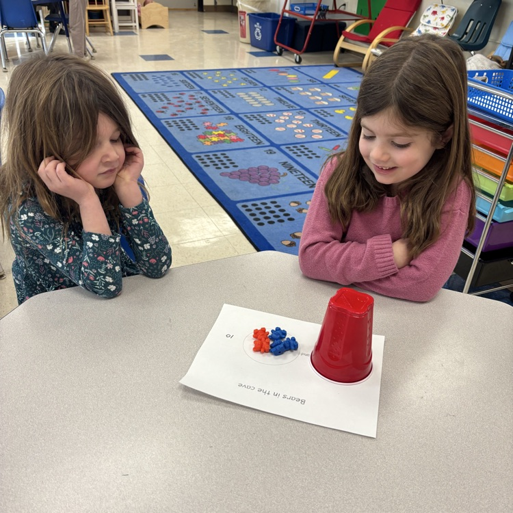 girls playing a math game