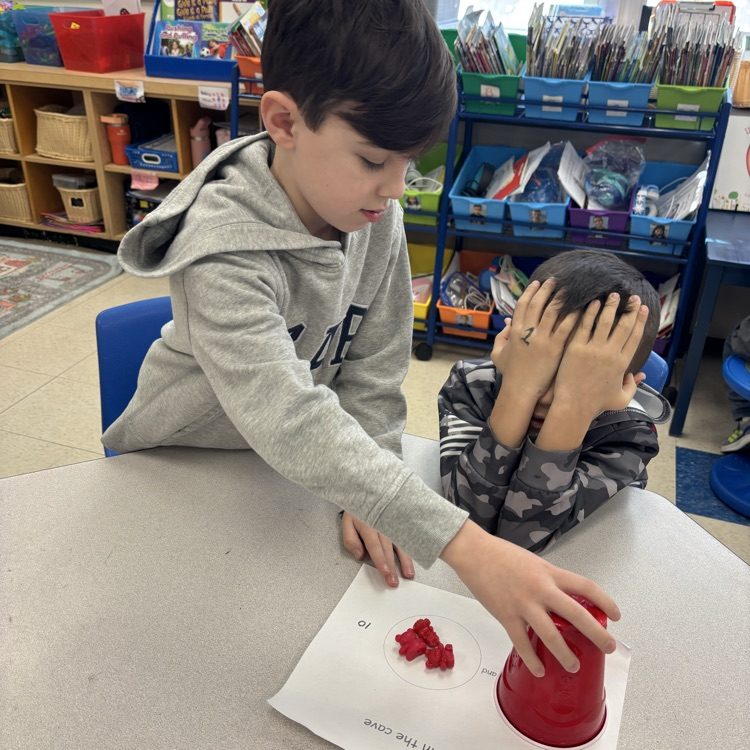 boys playing a math game