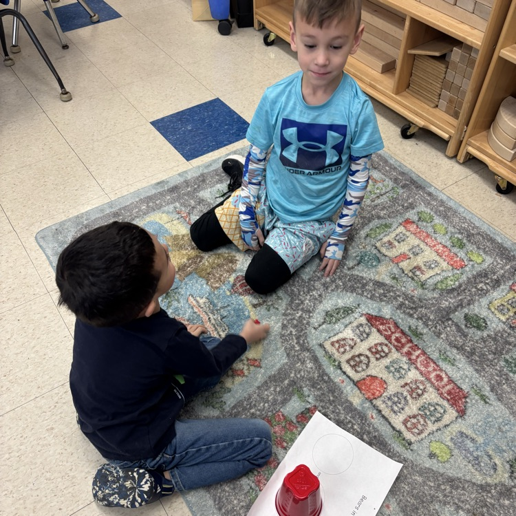 boys playing a math game