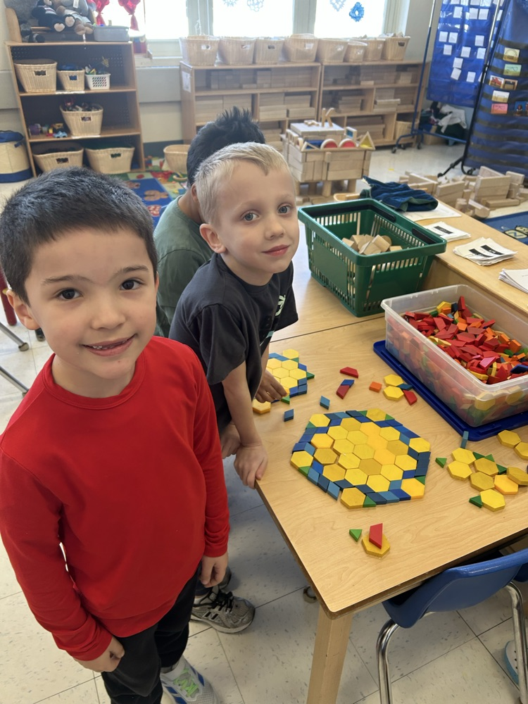 Children with shapes