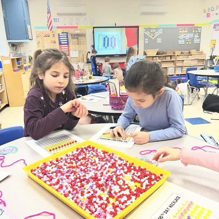 KRO counts by 10 to bead 100 Day necklaces