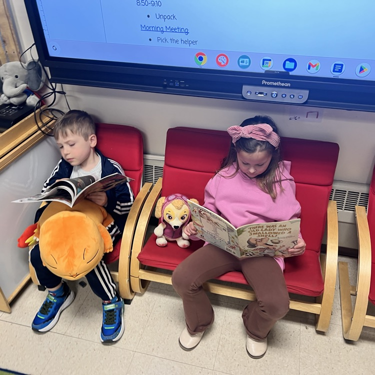 KRO read to their stuffies today for Read Across America week