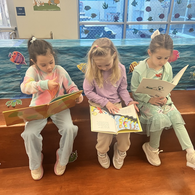 KRO enjoyed reading in the library for Read Across America day