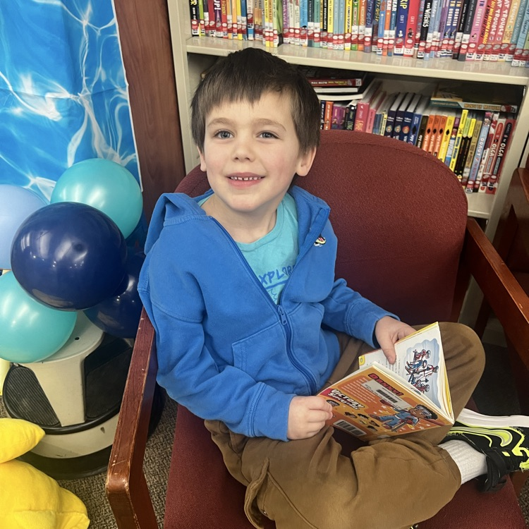KRO enjoyed reading in the library for Read Across America day