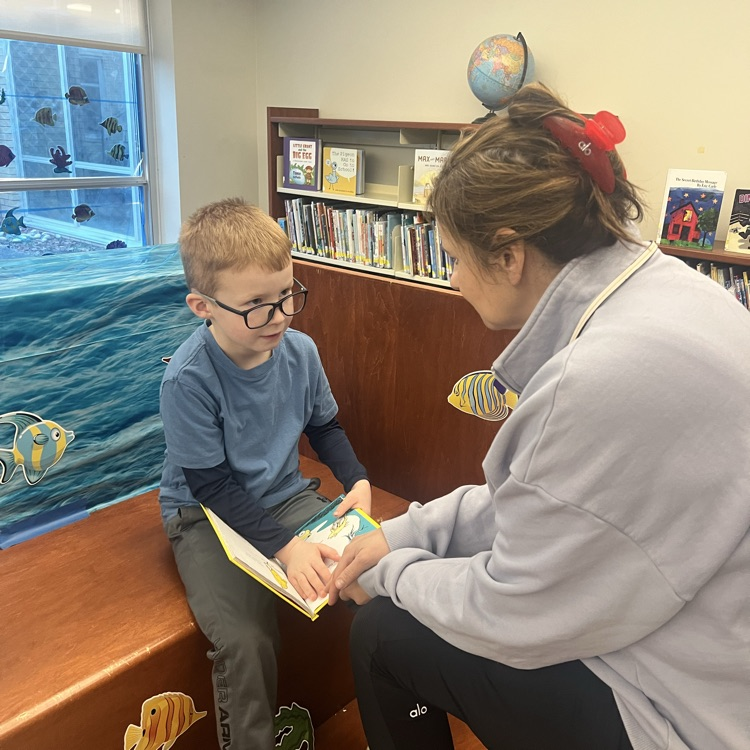KRO enjoyed reading in the library for Read Across America day