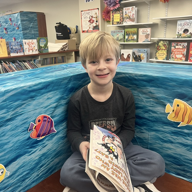 KRO enjoyed reading in the library for Read Across America day