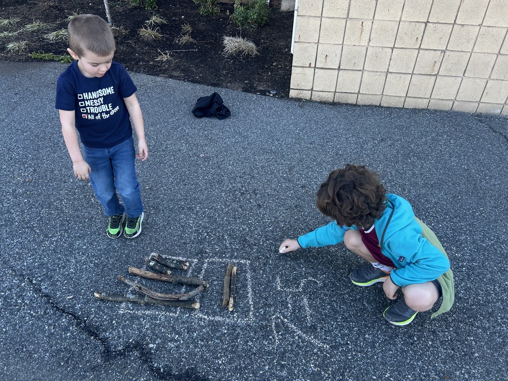 children playing math game