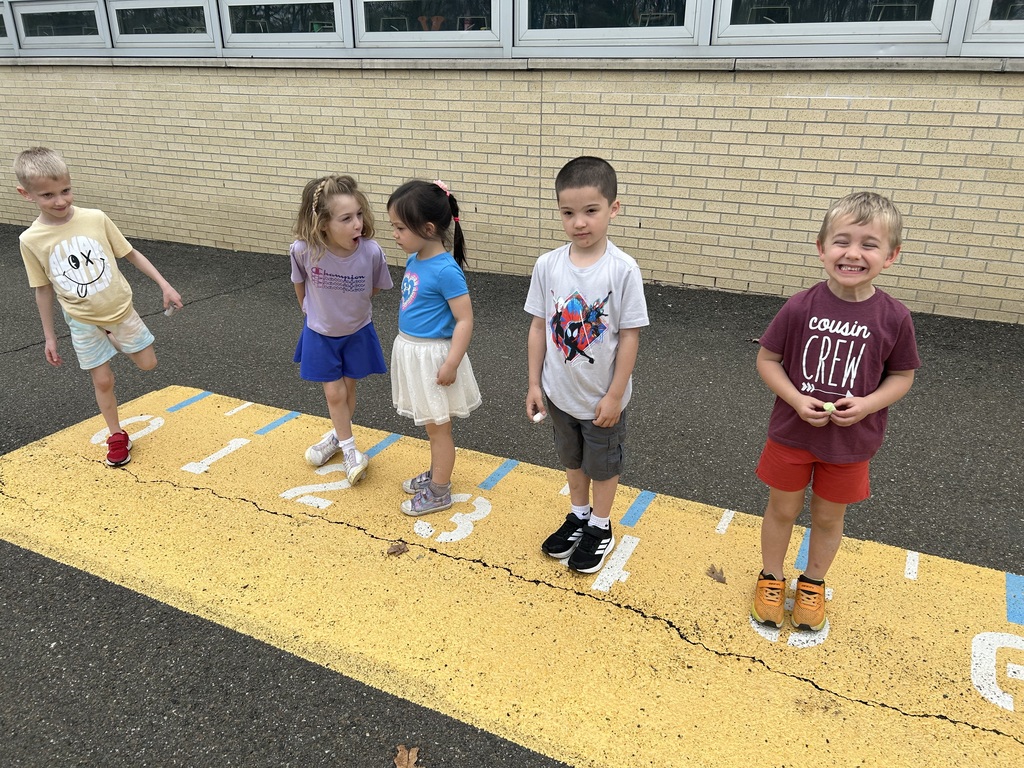 children playing math game