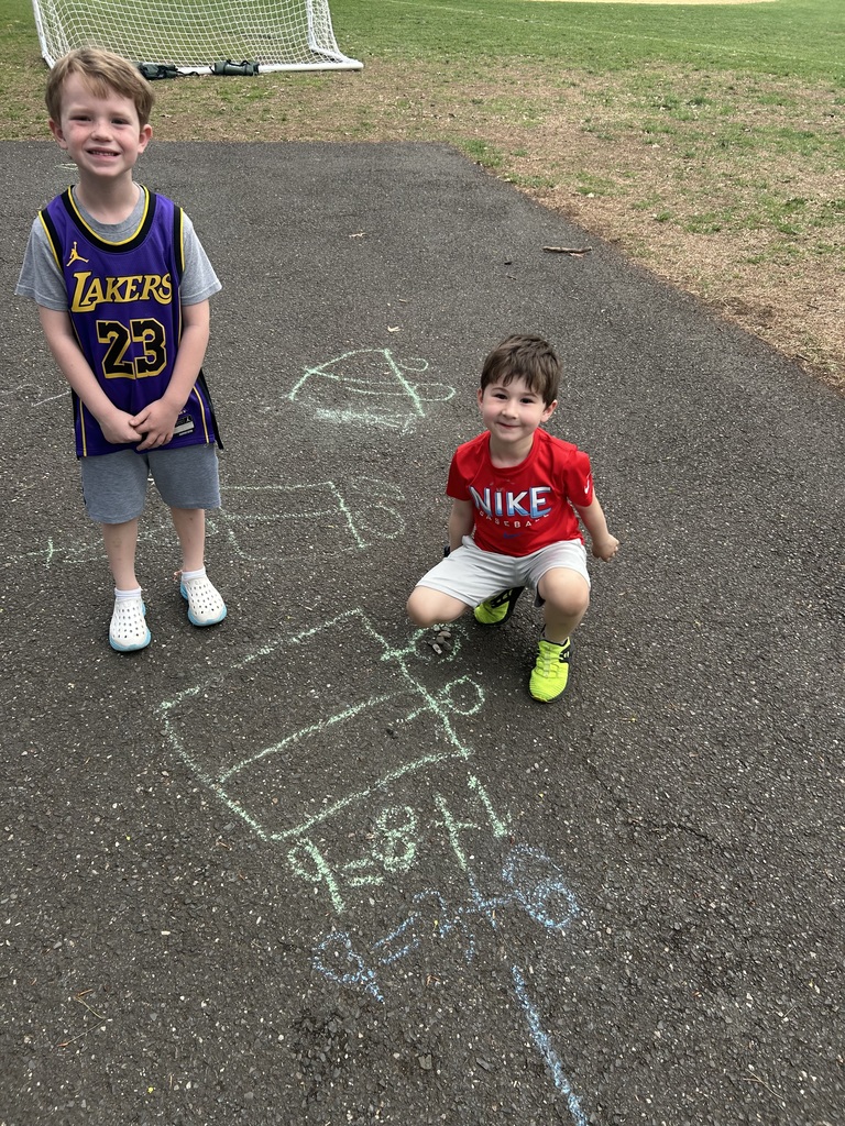 children playing math game