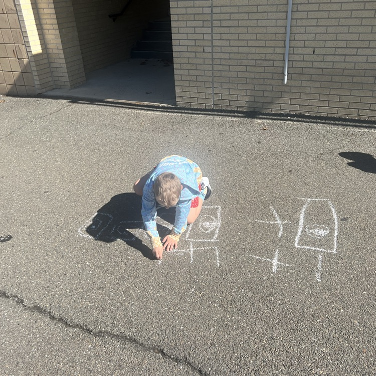 KRO used the outdoor number line to help them solve addition & subtraction word problems.