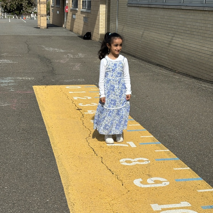 girl on number line 