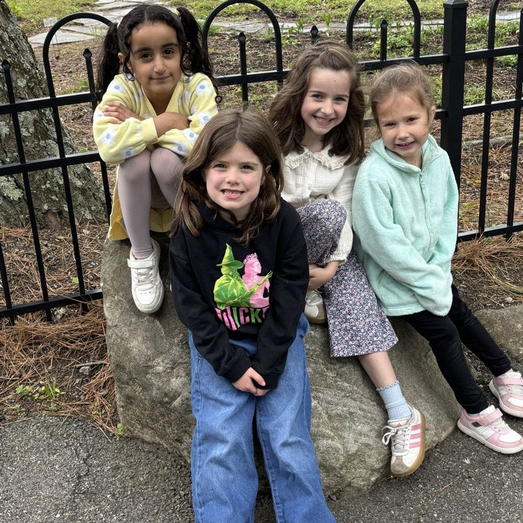 or girls on a rock