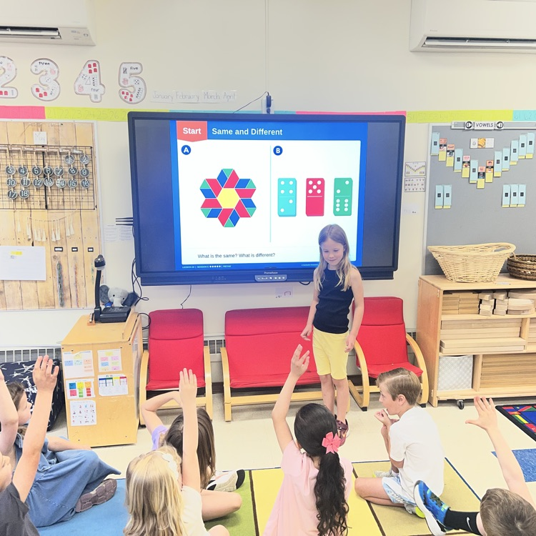 Students in KRO love taking initiative to teach the class part of a math lesson.