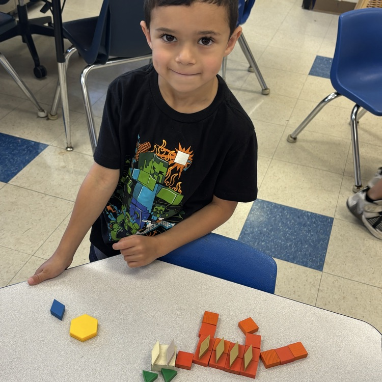 student making a picture