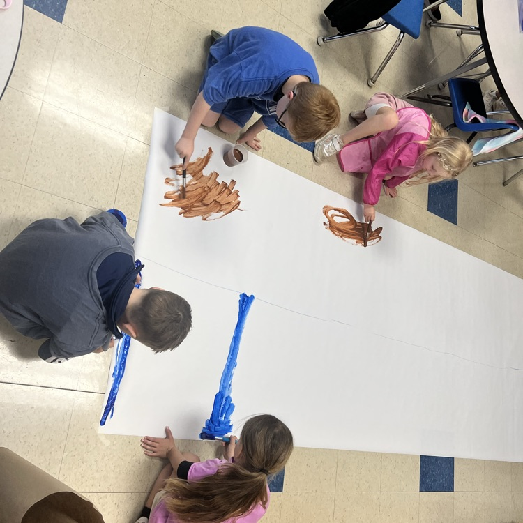 KRO was excited to start our biome mural today! 