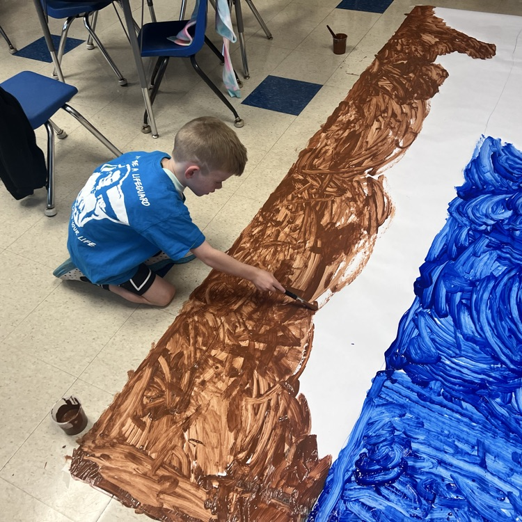 KRO was excited to start our biome mural today! 