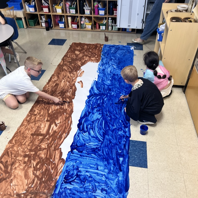 KRO was excited to start our biome mural today! 