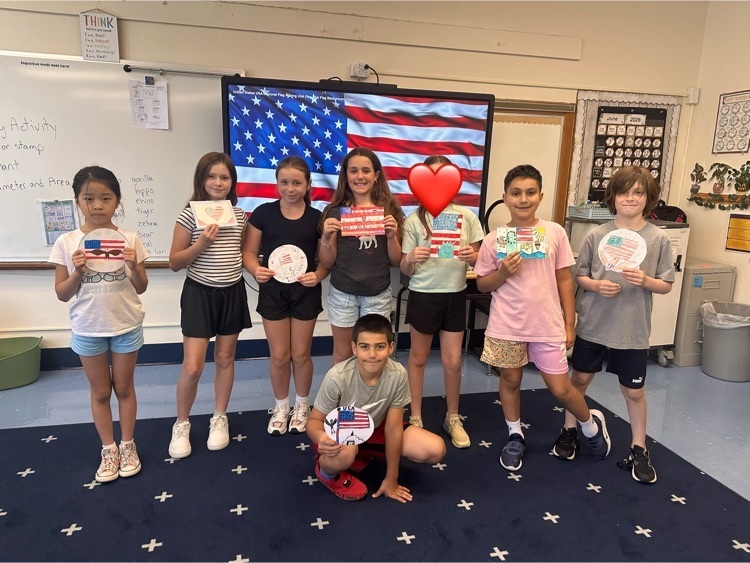 students celebrating America