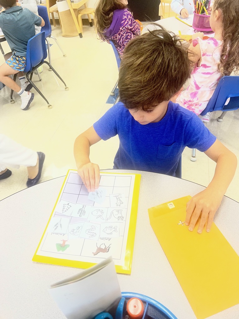 KR practices a Concept Sort in Word Study