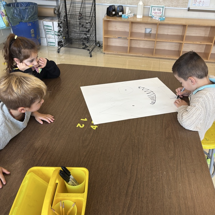 children sketching