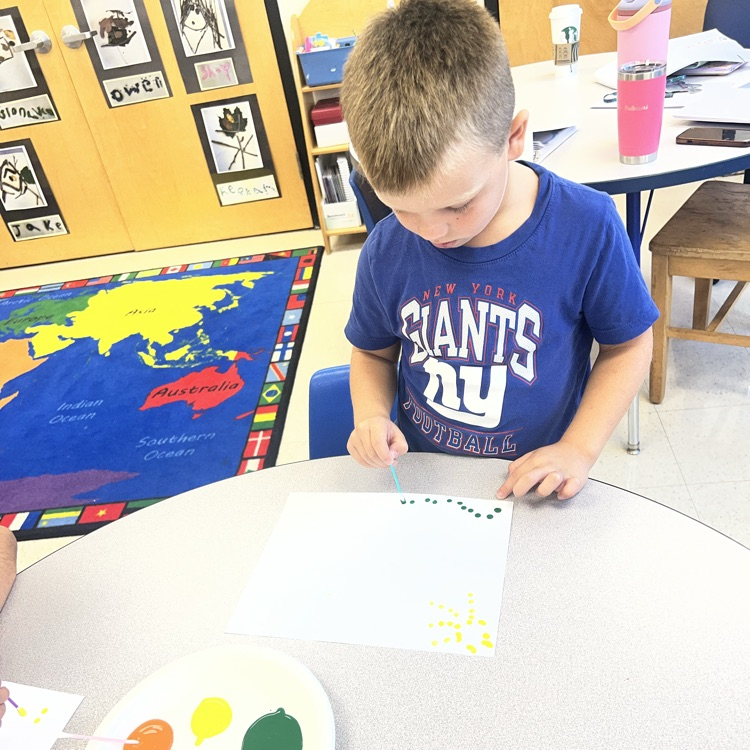 KR read "The Dot" for International Dot Day. They made their own dot pictures.