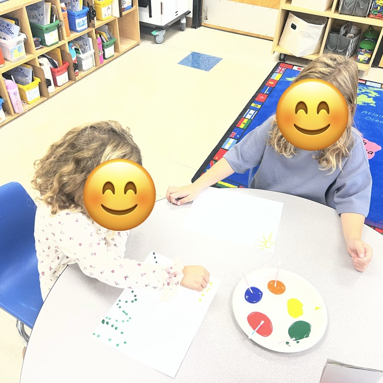 KR read "The Dot" for International Dot Day. They made their own dot pictures.