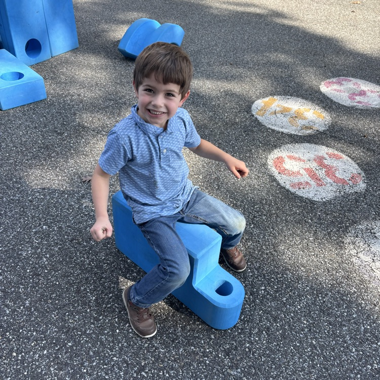 boy playing with blocks
