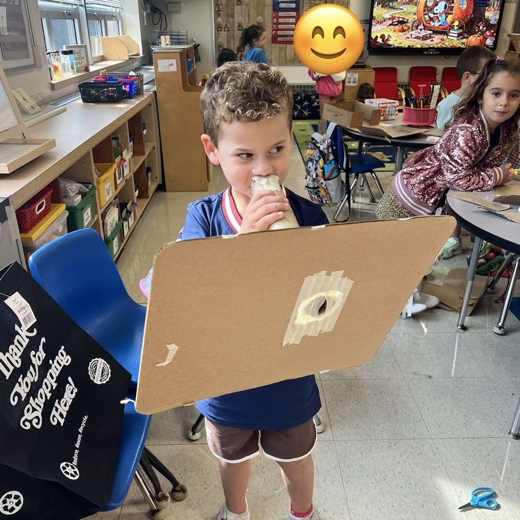 KR was so creative during Makerspace. They made a rainbow rocket, trumpet, house, piggy bank and more… 