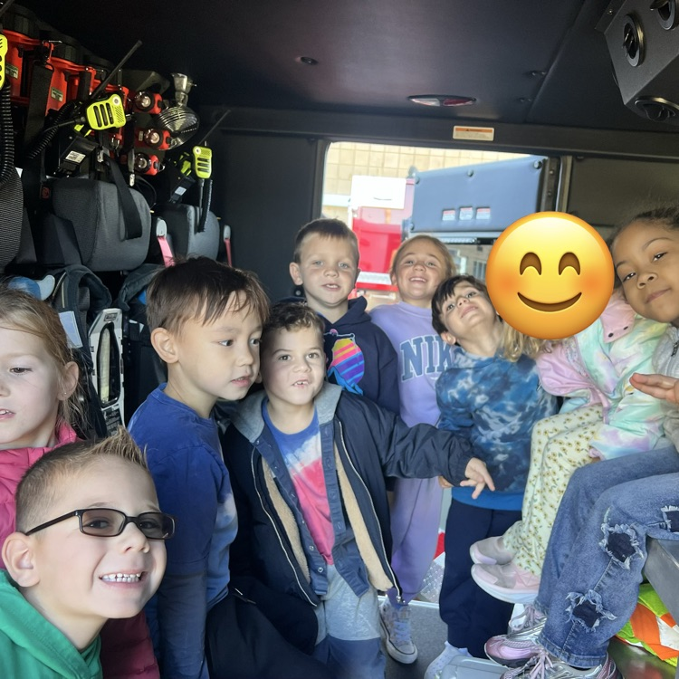 KR learned about Fire Safety and got to go on the fire truck