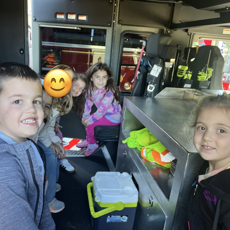 KR learned about Fire Safety and got to go on the fire truck