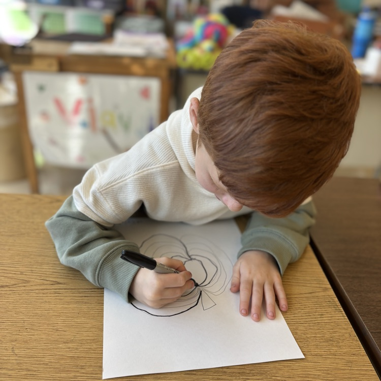 student drawing