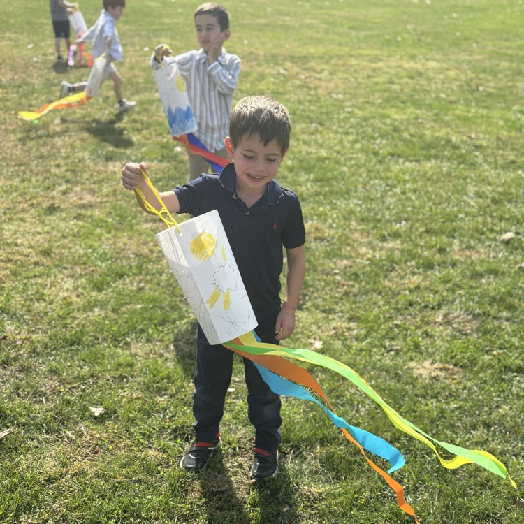 children with wind