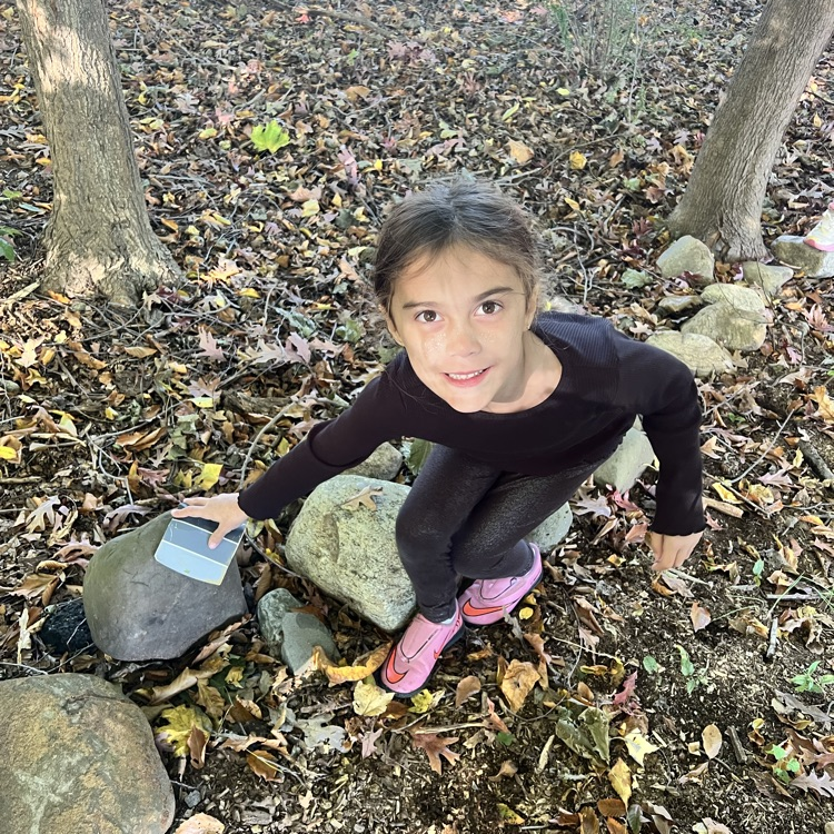 KR went outside with Mrs. Viaud to match colors in nature.