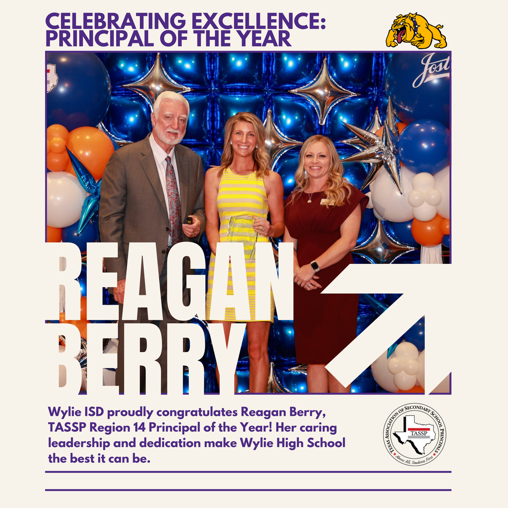 Reagan Berry honored as TASSP Region 14 Principal of the Year, pictured with colleagues at award event.