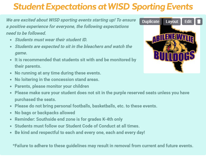 Student Expectations