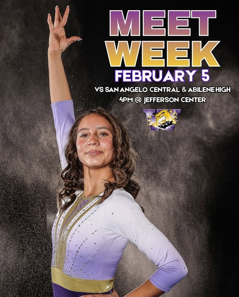 🤸‍♀️ MEET WEEK – February 5
🆚 San Angelo Central & Abilene High
🕓 4:00 PM
📍 Jefferson Center (Abilene)
Wylie Gymnastics hosts their final regular season compulsory meet right here at home — and they need Bulldog Nation in the stands!
These athletes have worked all season for this moment. Come cheer them on as they flip, fly, and represent Wylie with pride.
It’s a great day to be a Wylie Bulldog! 🐾💜