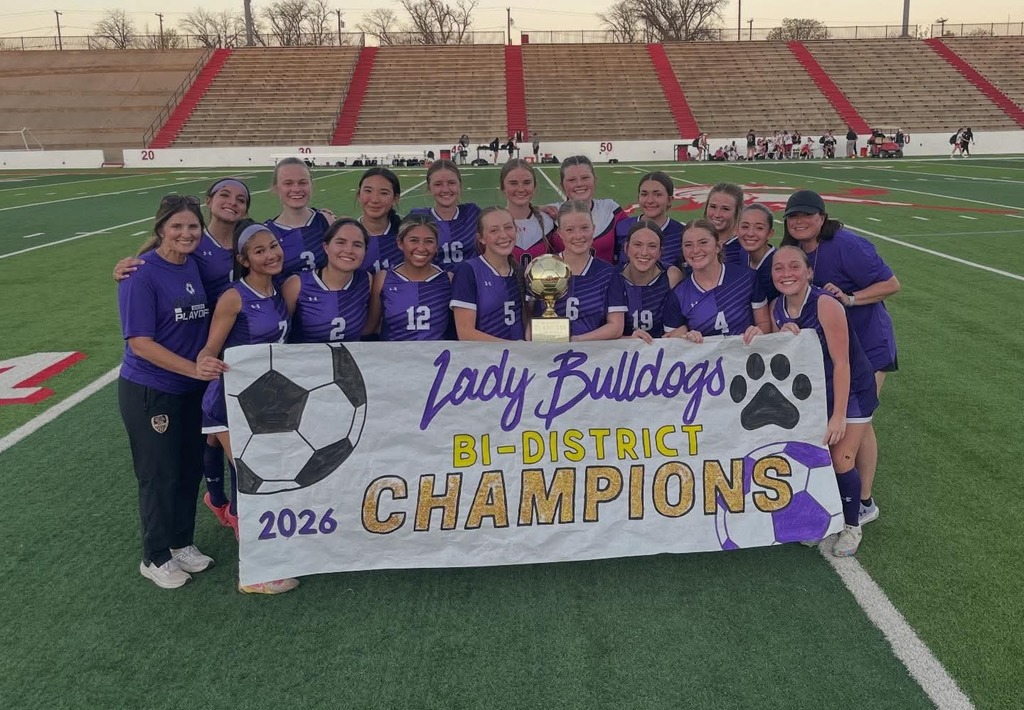 Ladies and gentlemen, your Bi-District Champions!

Lady Bulldog soccer beat Lubbock Cooper 3-0 tonight to advance to the area round!!