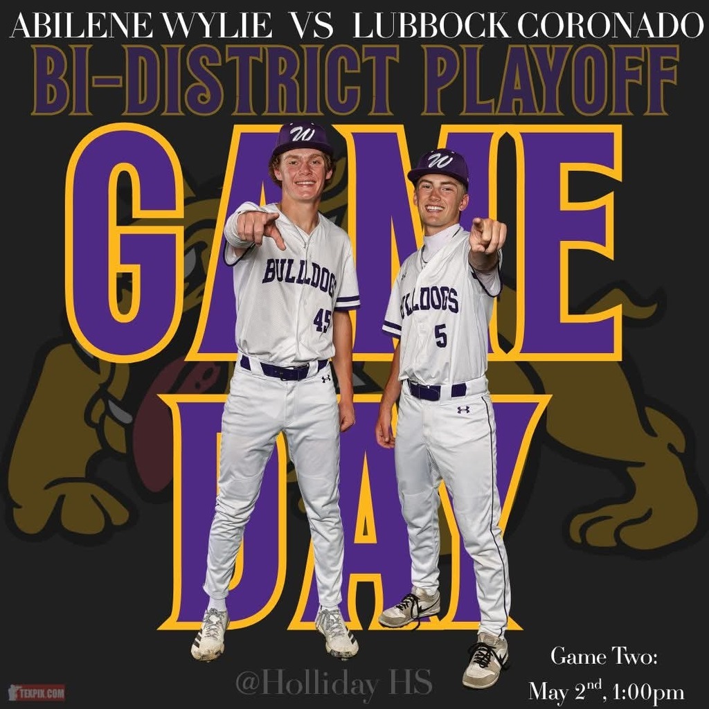 Game two for your Wylie Bulldogs in the Bi-District Playoff against Lubbock Coronado...GO WYLIE!
Post Credit: Londyn Franklin
#wearewylie