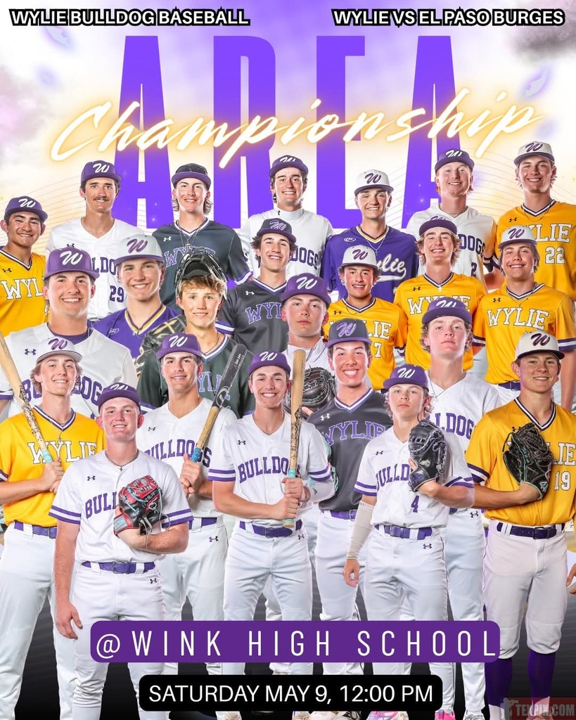 Your Wylie Bulldogs are heading into game two of the Area Championship...first pitch, 12:00...Let's go, Wylie!!
Post Credit: Zoe Marble
#wearewylie