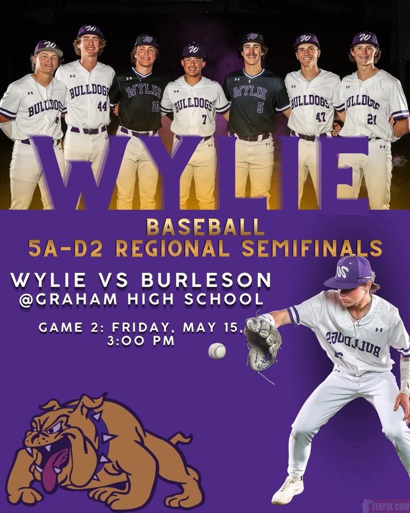 Game 2 of the Regional Semifinals! Good luck to our Wylie Bulldogs as they finish the series against Burleson...GO BULLDOGS!
Post Credit: Gracie Roberts
#wearewylie