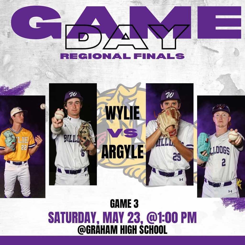 Get up, Wylie Nation! Your Bulldogs are wrapping up the Regional Finals Series today in Graham against Argyle! Let’s go Wylie! 
Post Credit: Londyn Franklin
#wearewylie