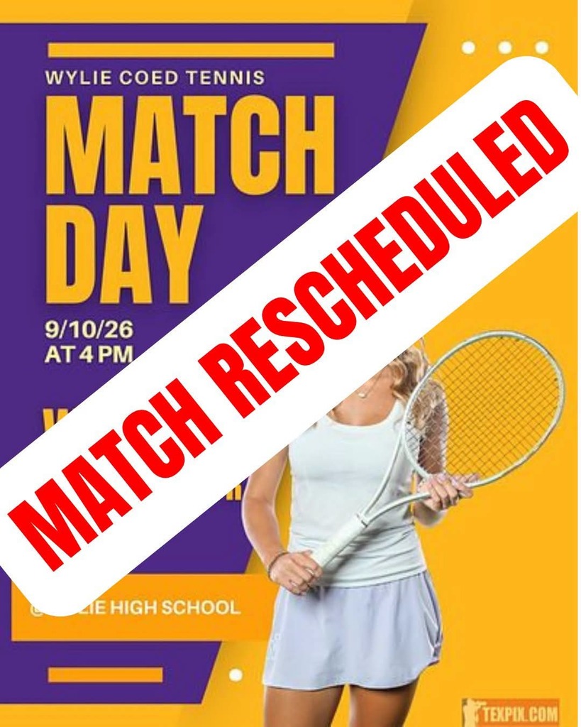 Due to inclement weather, the tennis match today will be rescheduled to Tuesday, September 29th!