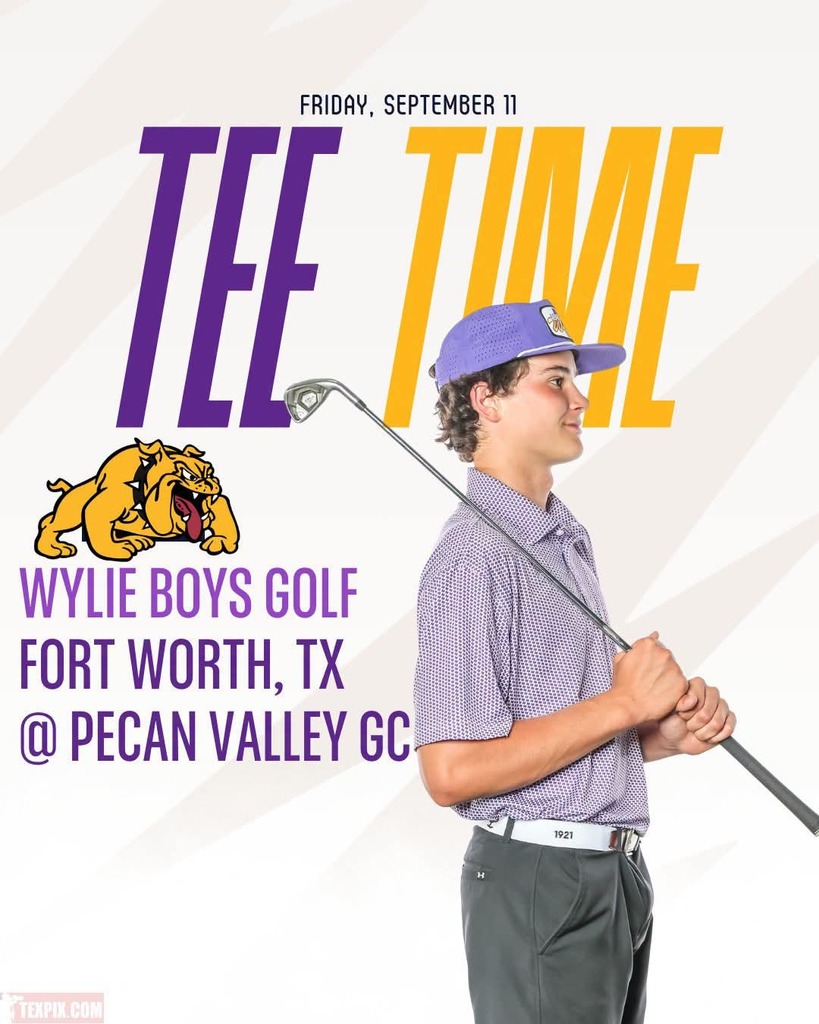 ⛳️ TEEING OFF FOR THE BULLDOGS! 🐾
Teeing off today for Wylie are Carson Beal, Brayden Miers, Landry Reed, Houston Ruff, and Jack Steadman! ⛳️ Good luck to our Wylie golfers! LET’S GO, BULLDOGS!
Post Credit: Eliana Rucker #wearewylie