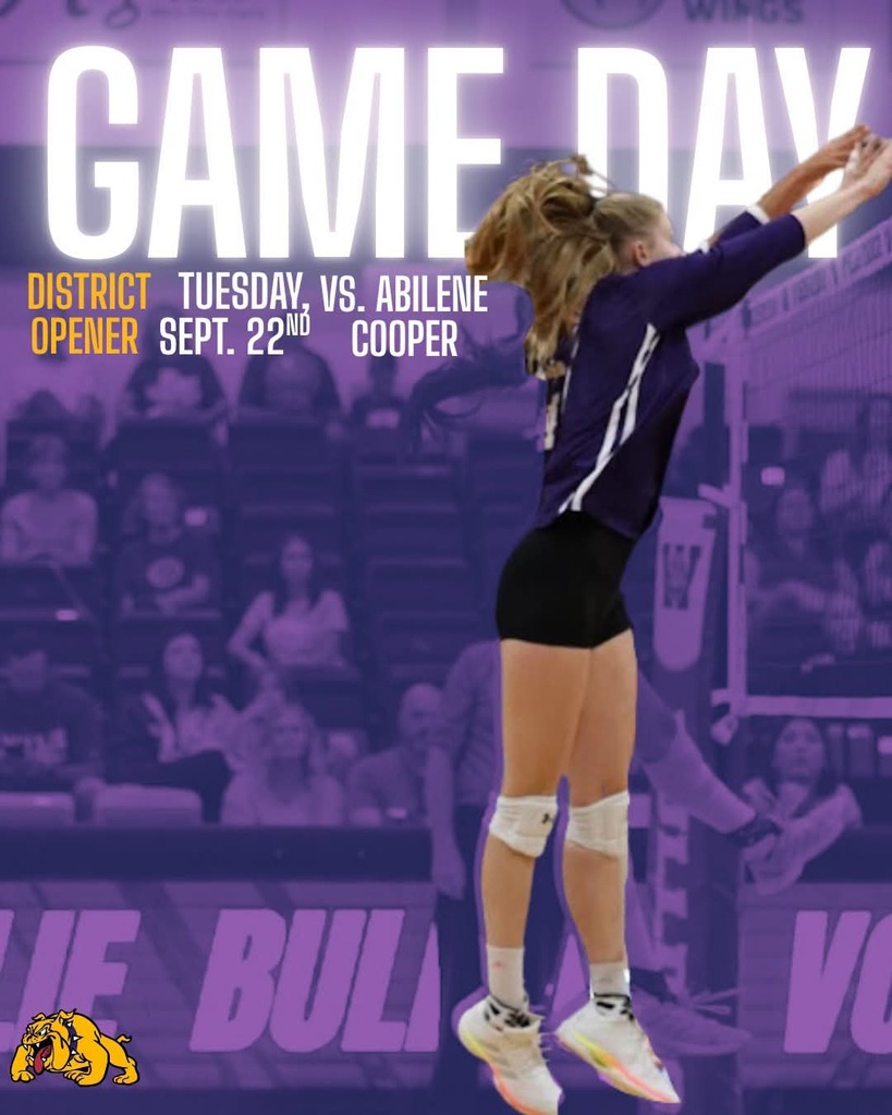 IT'S DISTRICT GAME DAY! Come out to Bulldog Gym at 6PM tonight to cheer them on against Cooper!

Post Credit: Kylee Ivey
#wearewylie