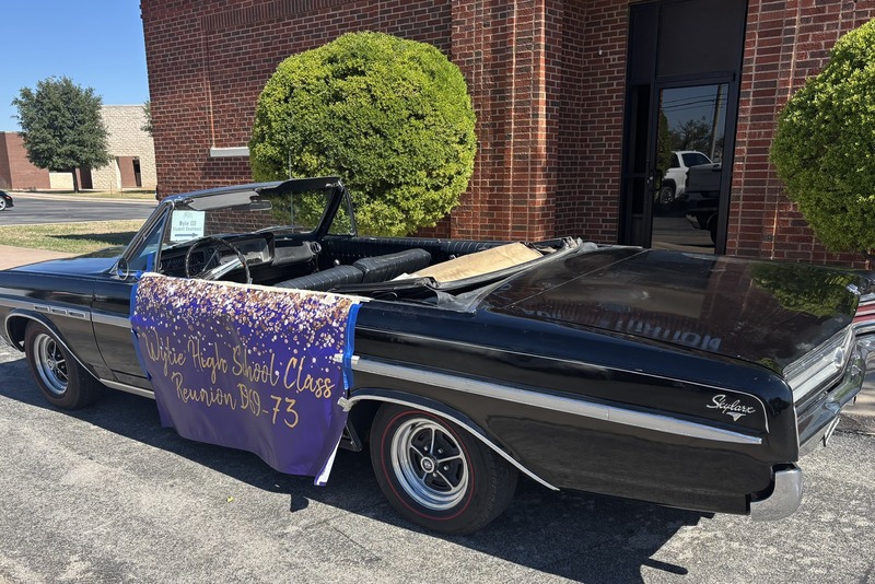 Vintage Buick Skylark: Parked outside the old Wylie High gym.