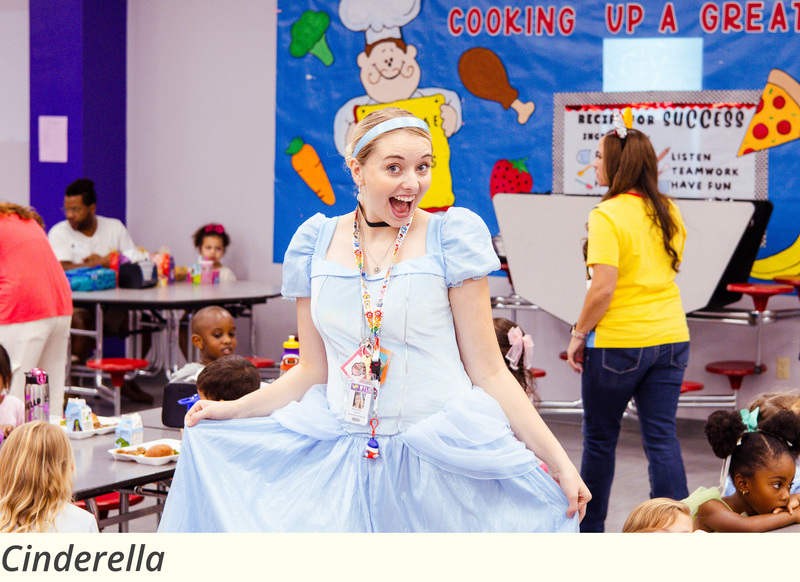 Young woman dressed up as Cinderella