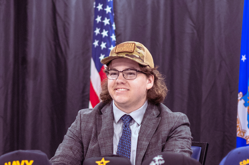 Samuel Cummings with Airforce hat on head