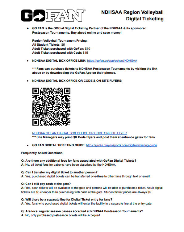 Regional Volleyball Tournament Info